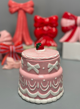 外贸孤品 蝴蝶结系列陶瓷装饰摆件 花瓶 置物罐 店铺家居特色装饰