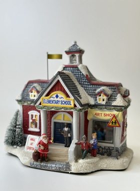 外贸出口 欧洲房子 手绘陶瓷装饰品 桌面摆件 夜灯店铺家居装饰