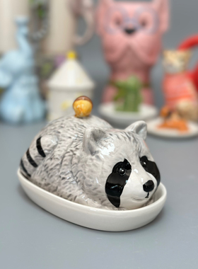 外贸孤品 动物系列陶瓷装饰摆件 花瓶 储物罐 店铺家居另类装饰