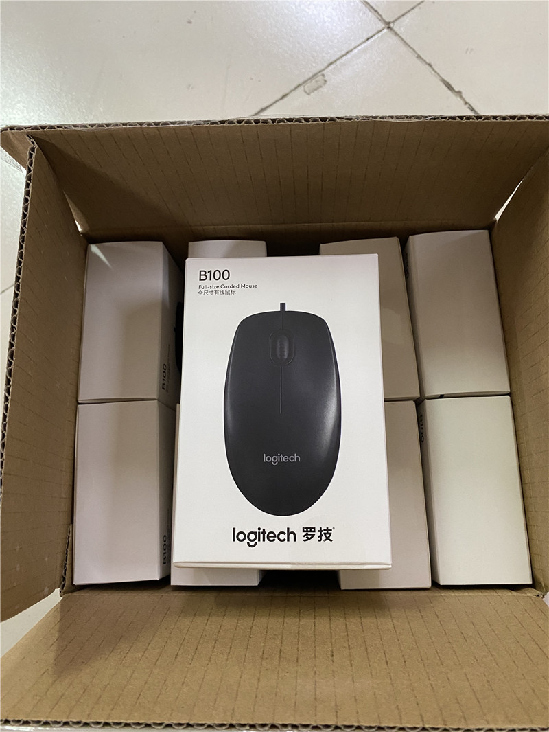 Logitech/罗技M100R B100USB有线台式机鼠标正品行货全国联保-图0