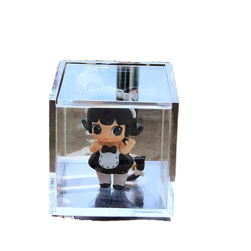 桌面正方形翻盖透明盲盒吧唧徽章魔方纪念品展示防尘收纳盒厚款,淘宝优惠券,粉丝福利购,淘宝优惠卷