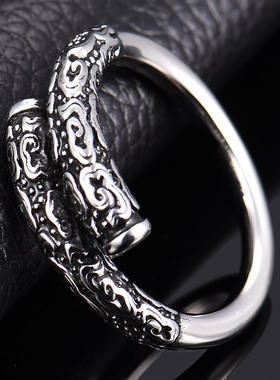 潮男个性男士戒指复古潮流指环男