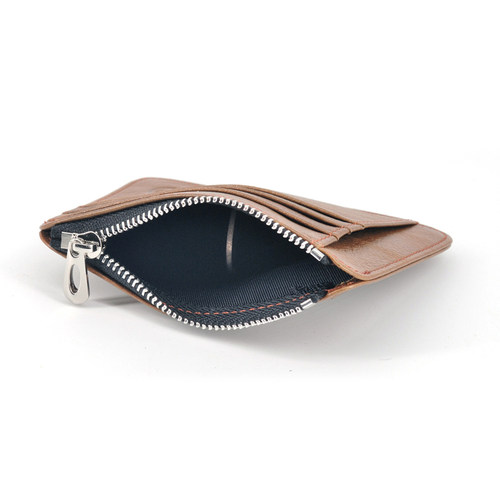 小圆象头层牛皮醒狮薄钱包男士钱夹女零钱包卡包身份证包驾驶证包 - 图1