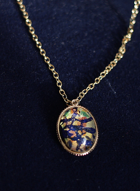 意大利穆拉诺仿欧泊老琉璃项链