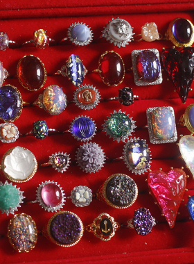 年代欧泊感活口戒指环孤品收藏