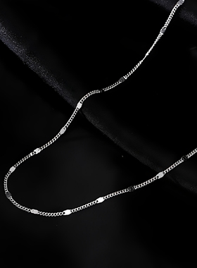S925镀银素链项链女设计感