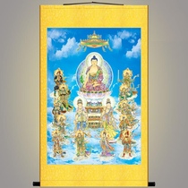 Pharmacist Buddha as Buddha came to Buddha portrait twelve Drug fork God will paint the Buddha statue of Buddha in Buddhist temple Home Scroll Hung Painting