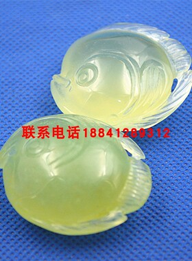 岫玉胖嘟嘟小可爱胖头鱼吊坠