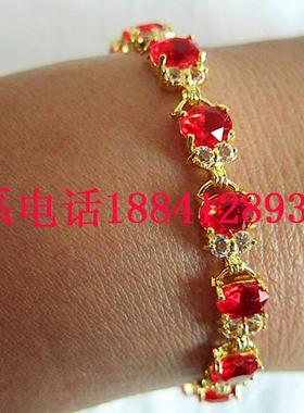 红色黄色绿色水晶手链