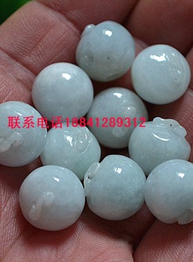 天然缅甸翡翠玉吊坠苹果挂件