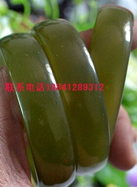 全新合成墨绿高仿62-65mm玉手镯