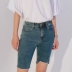 LOVEHEYNEW2019 mới đẹp trai cá tính khoảng cách thiết kế thời trang quần short denim bó sát nữ cao eo đã mỏng - Quần short Quần short