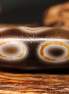 台老料手工款措思宝盖三眼天珠