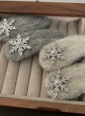 雪花毛绒边夹发夹发饰品