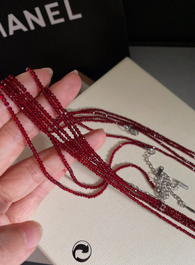 红水晶倪妮消失的她项链choker