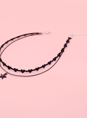 女潮choker锁骨链酷项链