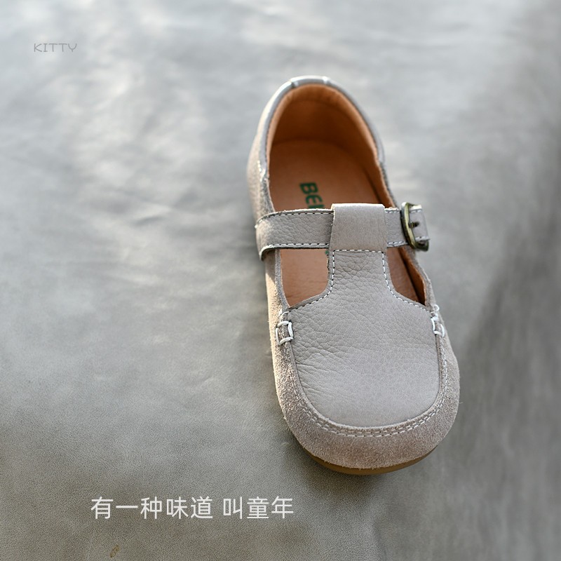 女童真皮儿童鞋春秋款透气单鞋校园黑皮鞋新款宝宝小女孩软牛皮潮 - 图2