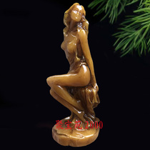 Imitation Yunnan Huanglong Jade Beauty Ornament Nude Maid Jade Ornament Old Jade Beauty Hand Toy Gift Jade Ornament