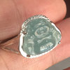 Natural A-grade jadeite Maitreya Buddha ring Jade Buddha inlaid ring jade peace Buddha ring ring female living ring