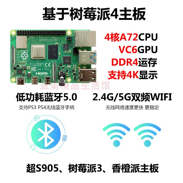 2019新品RetroBox R4时光宝盒树莓派4游戏机DC街机怀旧超日光宝盒 - 图1