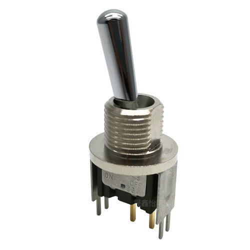 NKK M-2011LB 日开 2脚2档摇臂钮子汽车开关0.4VA28V 开孔12MM - 图3