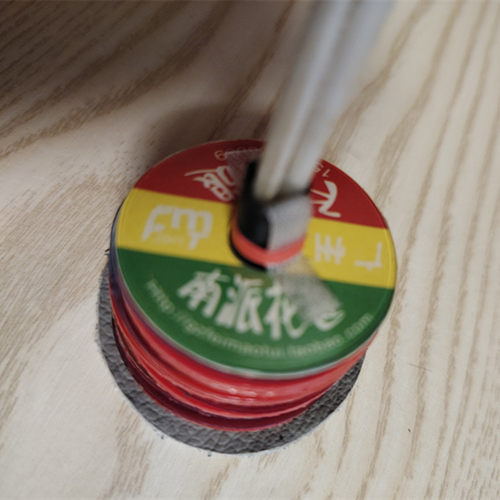 N8金兰花广式花毽初学者专用南派花毽鸽毛毽子单层加大牛皮底毽球 - 图3