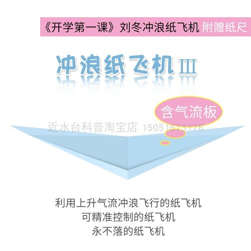 包邮冲浪纸飞机模型刘冬悬浮专用纸模20或40架送推板全国比赛器材 - 图0