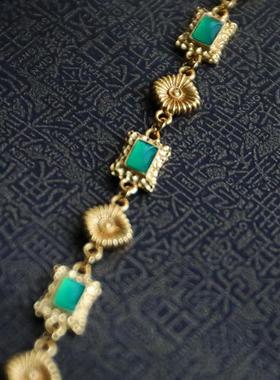 玉髓手链宫廷风仿黄金小众设计感