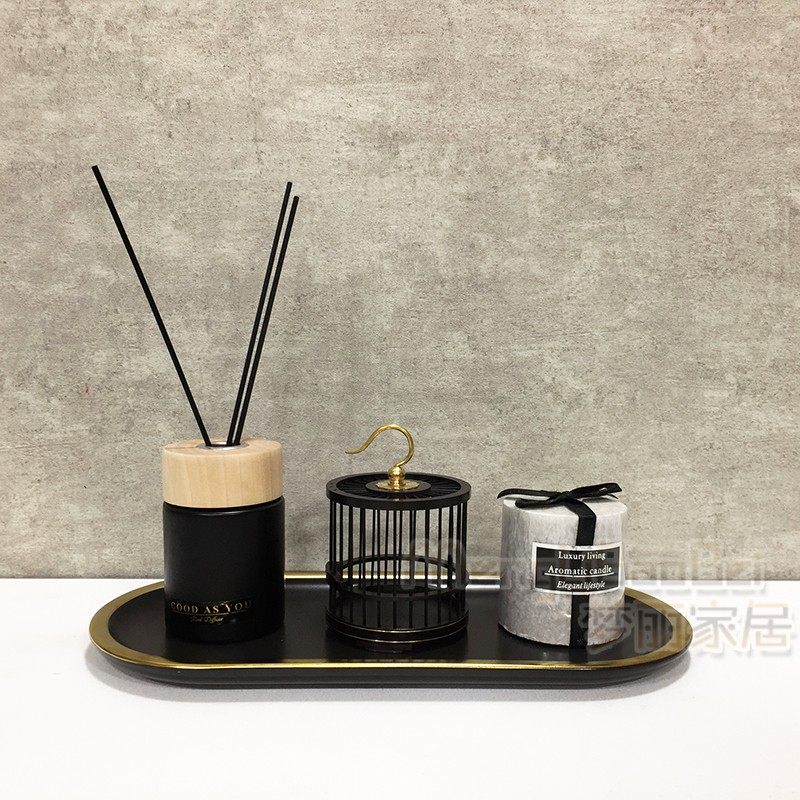 样板房卫生间浴室柜摆件洗手台套装陶瓷托盘香薰香水饰品轻奢软装,淘宝优惠券,粉丝福利购,淘宝优惠卷