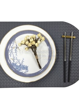 新中式酒店骨瓷餐具套装会所中国风摆台西餐盘碟碗样板房餐桌摆件