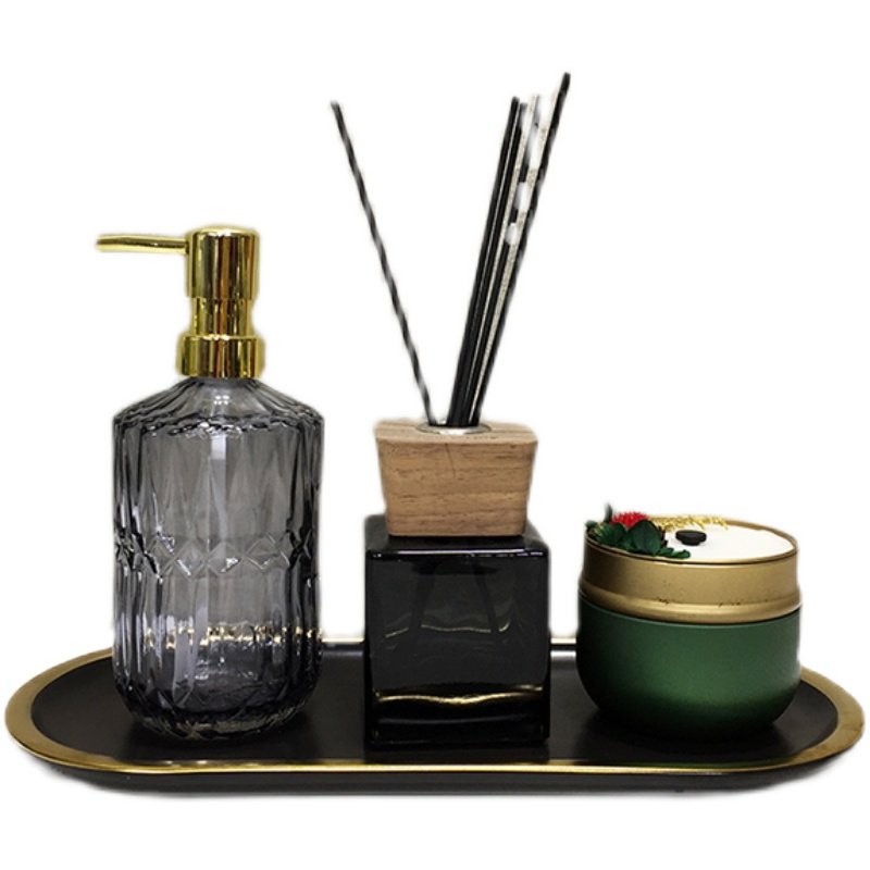 样板房卫生间浴室柜摆件洗手台套装陶瓷托盘香薰香水饰品轻奢软装,淘宝优惠券,粉丝福利购,淘宝优惠卷