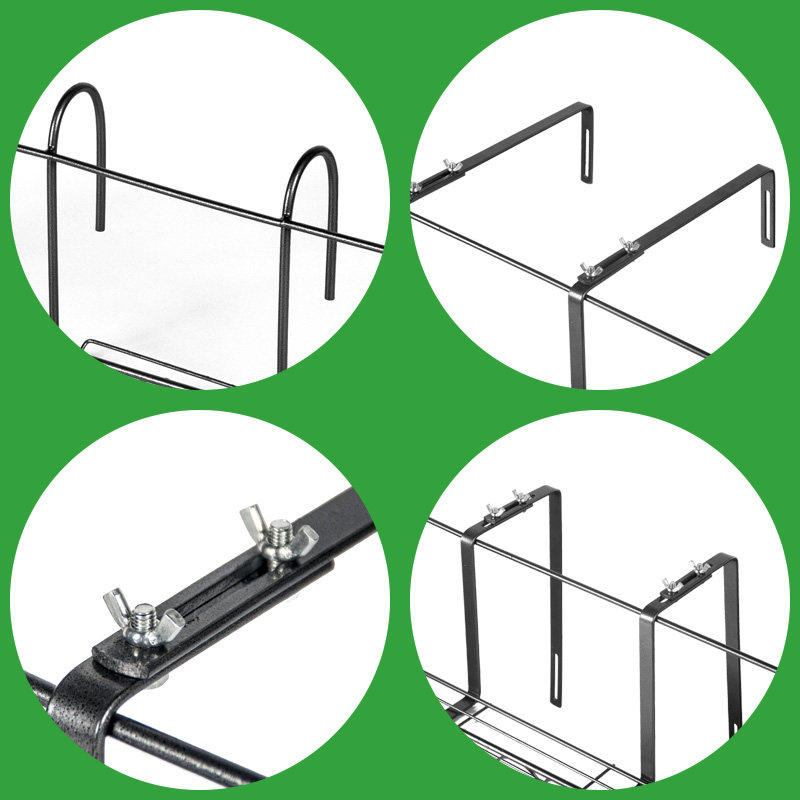 阳台栏杆壁挂花挂架花盆花槽花架可调节挂钩防锈涂层铁艺花架包邮,淘宝优惠券,粉丝福利购,淘宝优惠卷