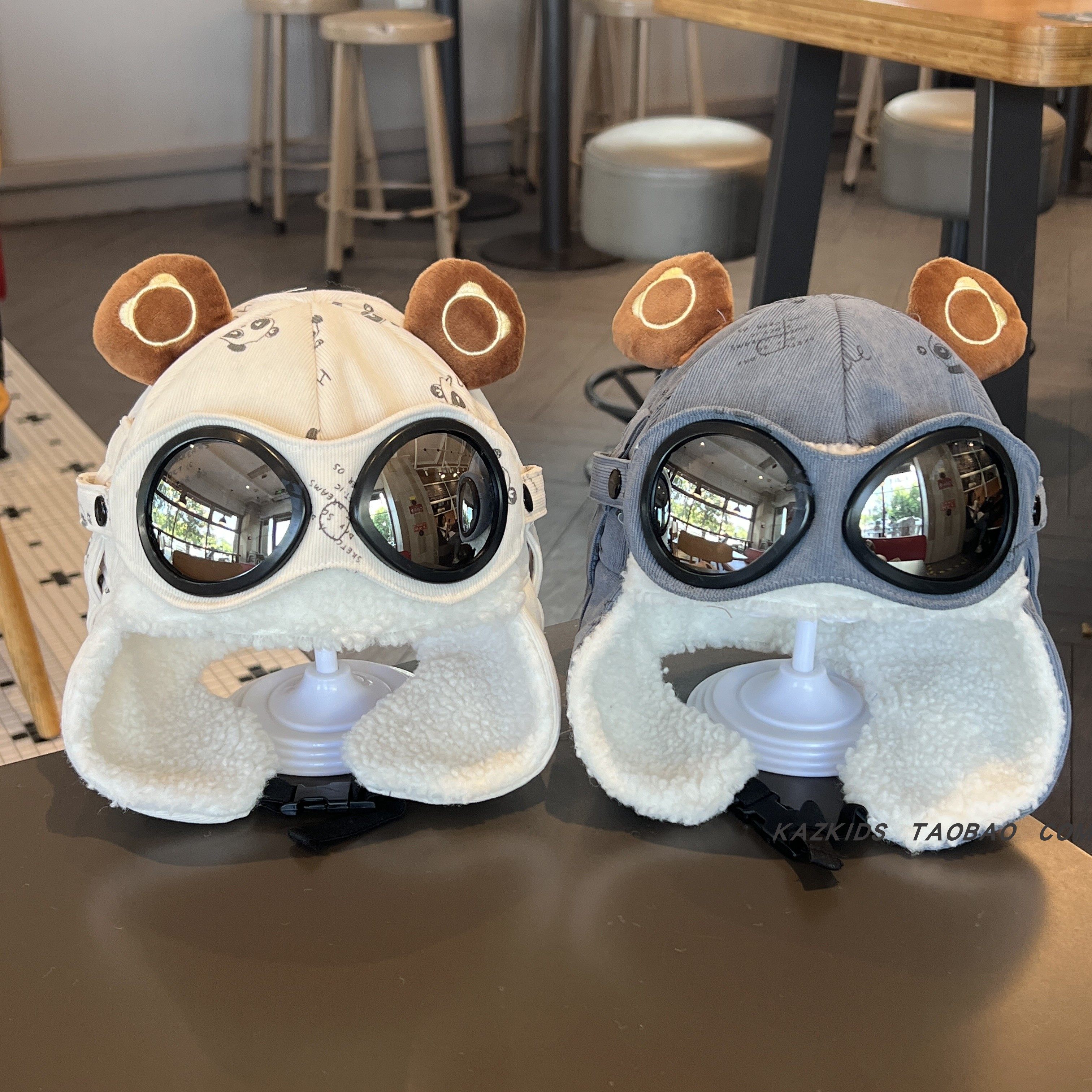 儿童帽子秋冬季男童眼镜雷锋帽防风护耳女宝宝保暖2025新款飞行帽,淘宝优惠券,粉丝福利购,淘宝优惠卷