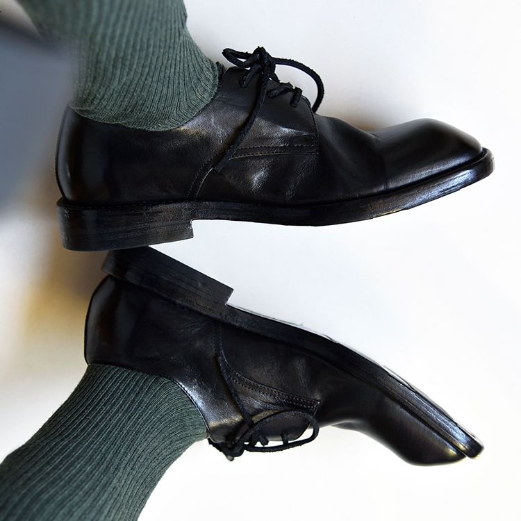 昱谷®vibe薄底小方头单鞋 颓废洗水固特异Derby 摩登中古小皮鞋,淘宝优惠券,粉丝福利购,淘宝优惠卷