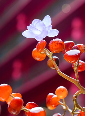 【本尼家】HY07现代轻奢装饰黄铜玛瑙树客厅电视柜家居饰玄关摆件