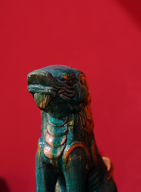 【本尼家】SX12非遗好物山西琉璃瓷《琉璃狻猊》仿古装饰桌面摆件