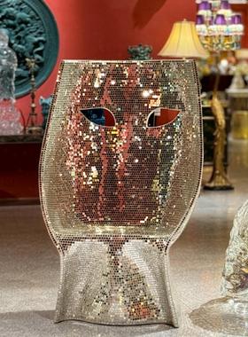 【本尼家】马赛克面具椅手工贴片装饰家居客厅玄关摆件