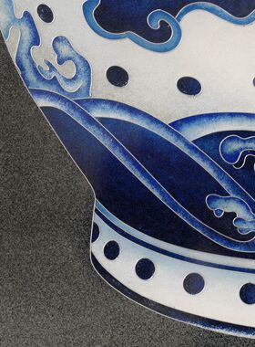 【本尼家】H03非遗手工艺掐丝珐琅装饰画-青花瓷瓶画挂饰国风摆件