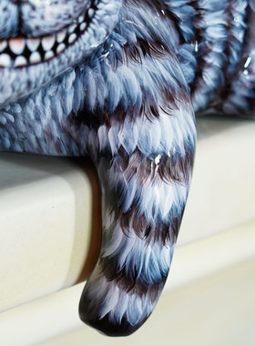 【本尼家】创意玻璃钢彩绘猫咪摆件雕塑卡通动物装饰摆件MM2