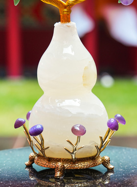 【本尼家】HY16现代轻奢装饰玉石葫芦客厅电视柜饰品玄关摆件