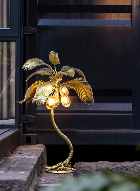 【本尼家】小号轻奢高档客厅落地灯艺术装饰椰子树灯床头灯摆件