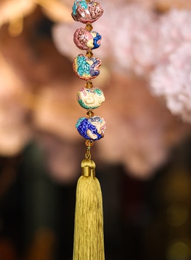 【本尼家】YJ01非遗手工彩釉交趾陶龙生九子客厅玄关壁饰挂件摆件