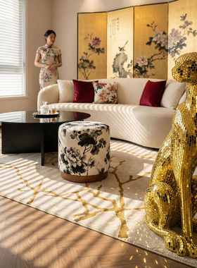 【本尼家】马赛克手工贴片装饰家居客厅玄关摆件中号豹子