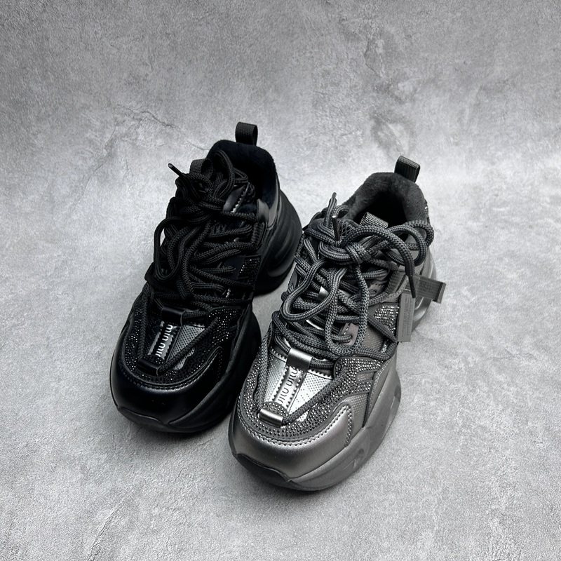 工厂断码pu运动鞋女2025秋季新款老爹鞋圆头系带厚底增高女板鞋,淘宝优惠券,粉丝福利购,淘宝优惠卷