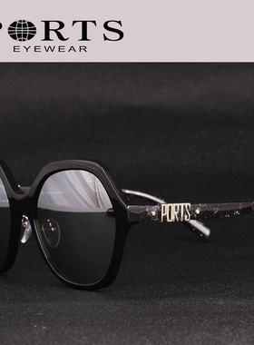 PORTS防紫外线女亮膜墨镜