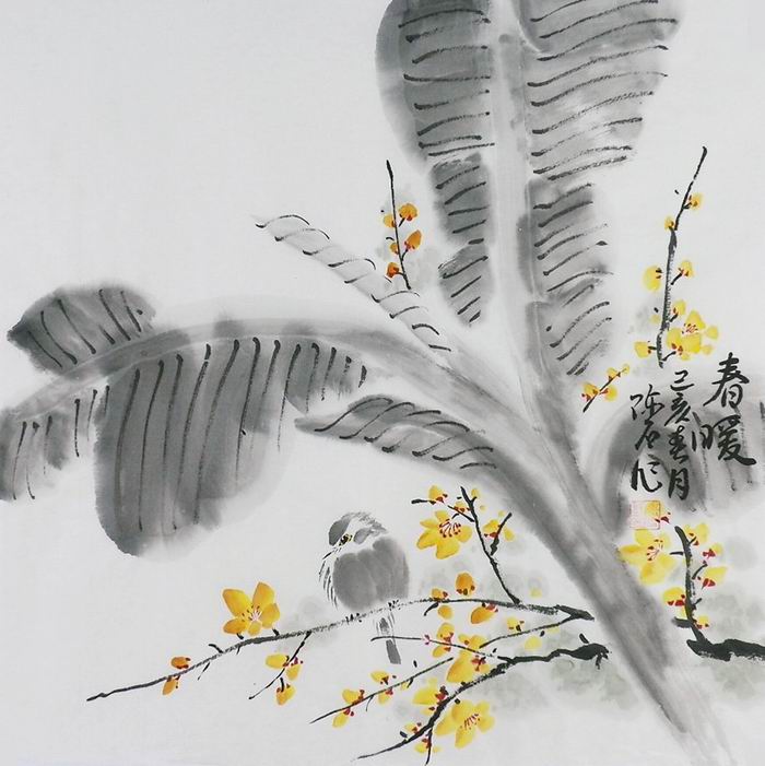 国画花鸟纯手绘字画装饰画陈石三尺斗方梅兰竹菊牡丹荷花白菜GG