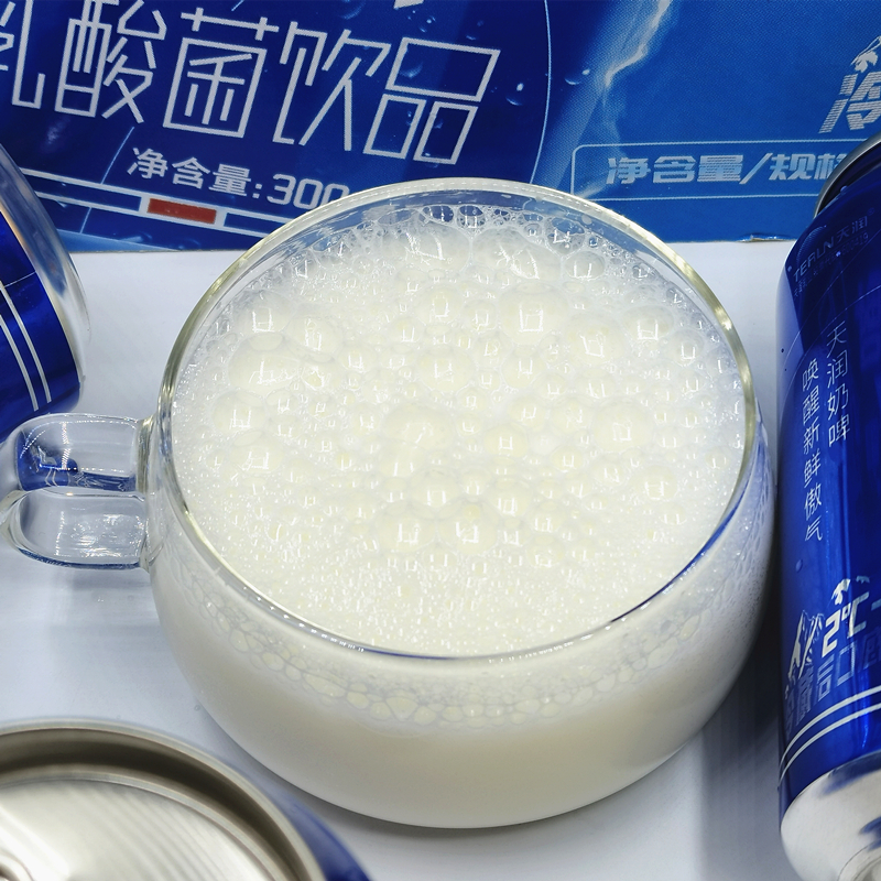 3月新货天润奶啤300ml整箱12罐装新疆特产鲜奶发酵益生乳酸菌饮料 - 图1