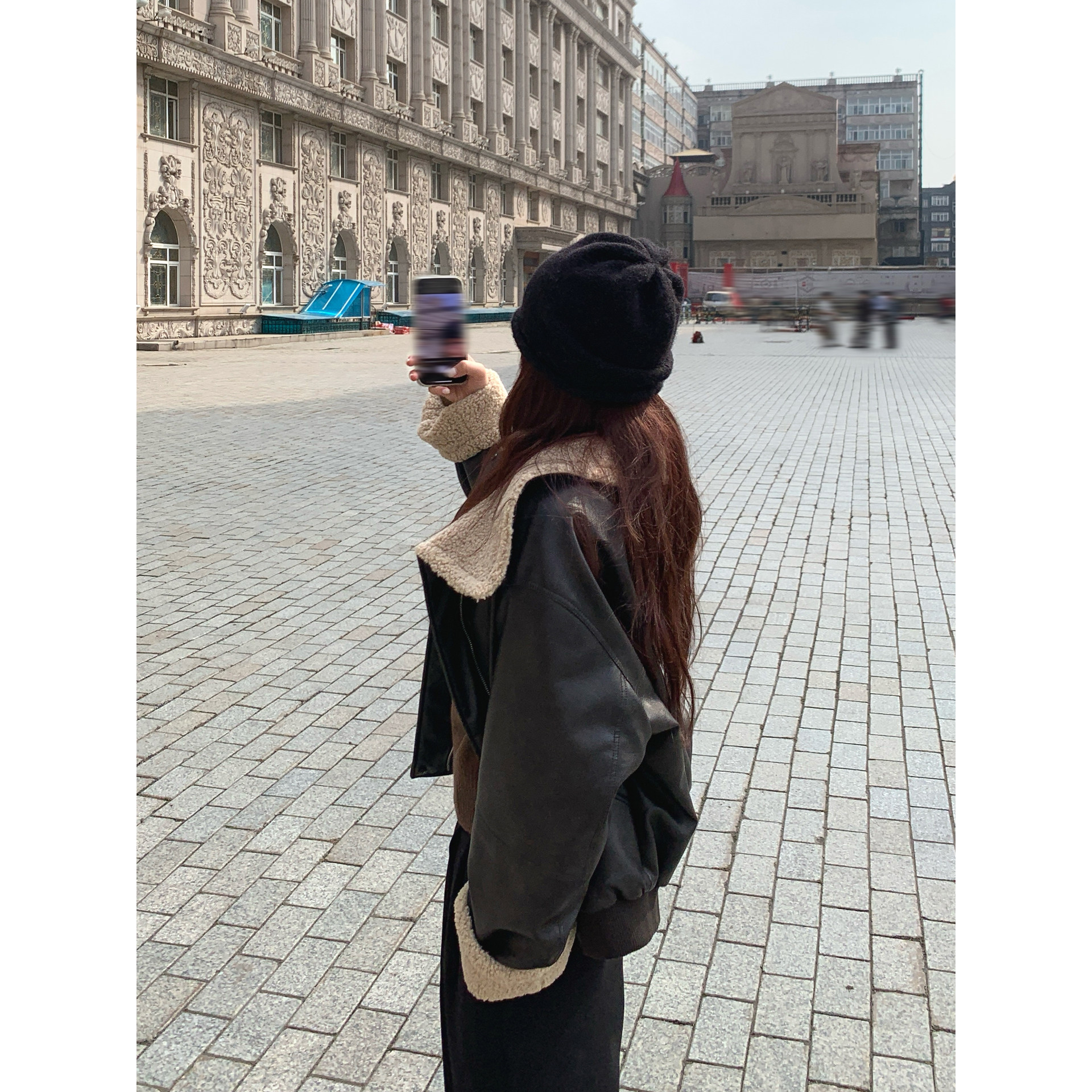 Halo Luu黑色皮毛一体外套女冬季韩系巨好看羊羔毛皮衣加厚机车服,淘宝优惠券,粉丝福利购,淘宝优惠卷