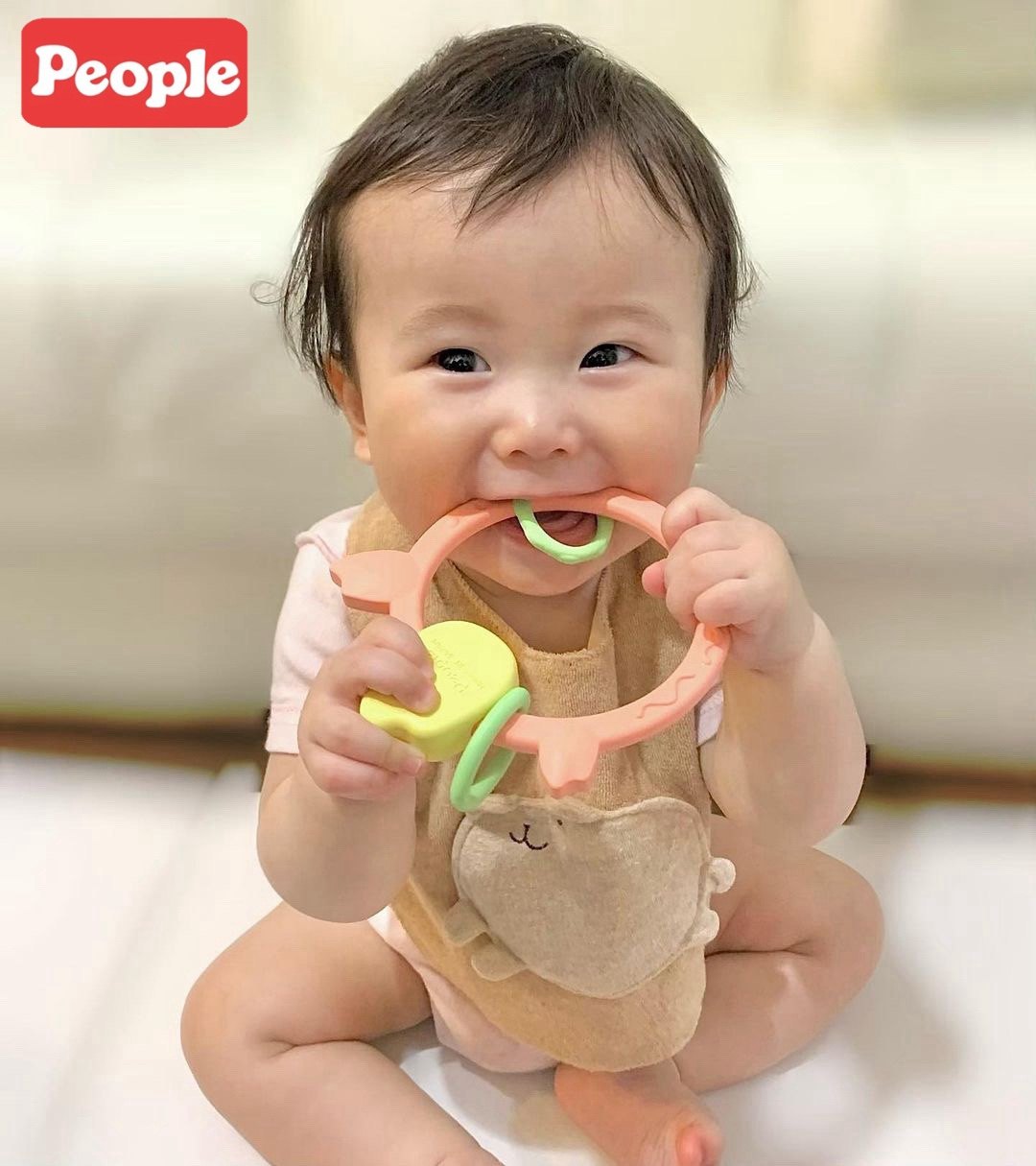 日本原装进口碧宝10个月大米牙胶喇叭摇铃婴儿磨牙棒咬咬胶玩具,淘宝优惠券,粉丝福利购,淘宝优惠卷