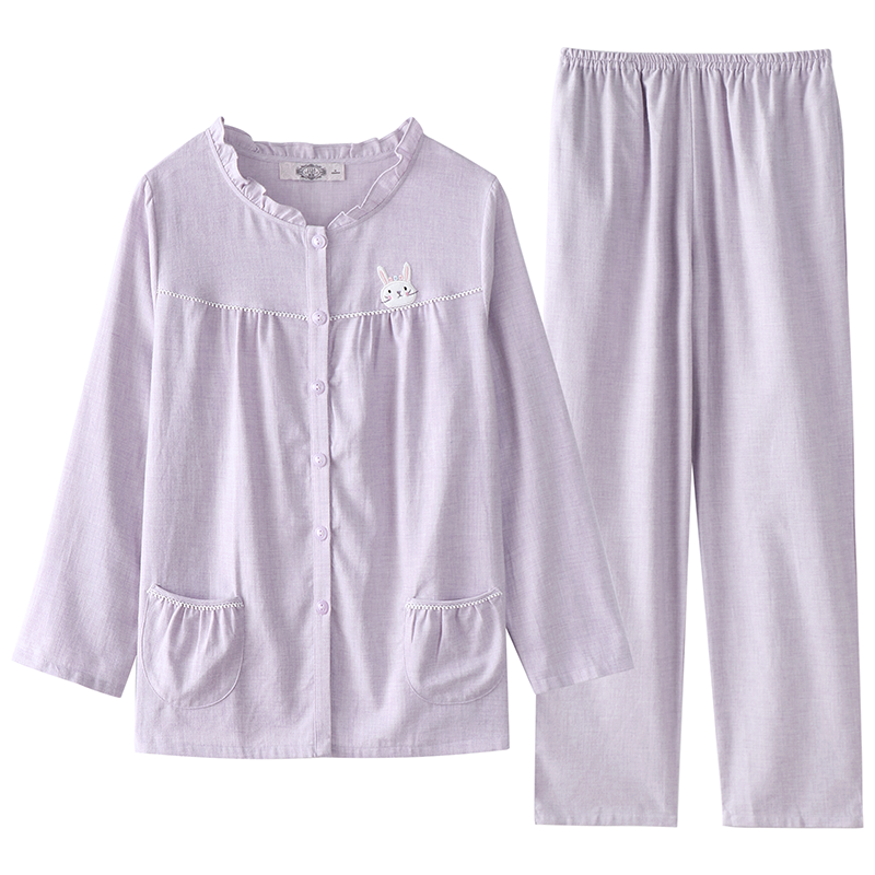 美标新款长袖纯棉套装女春秋卡通睡衣甜美公主风休闲全棉家居服冬,淘宝优惠券,粉丝福利购,淘宝优惠卷